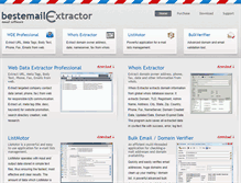 Tablet Screenshot of bestemailextractors.com